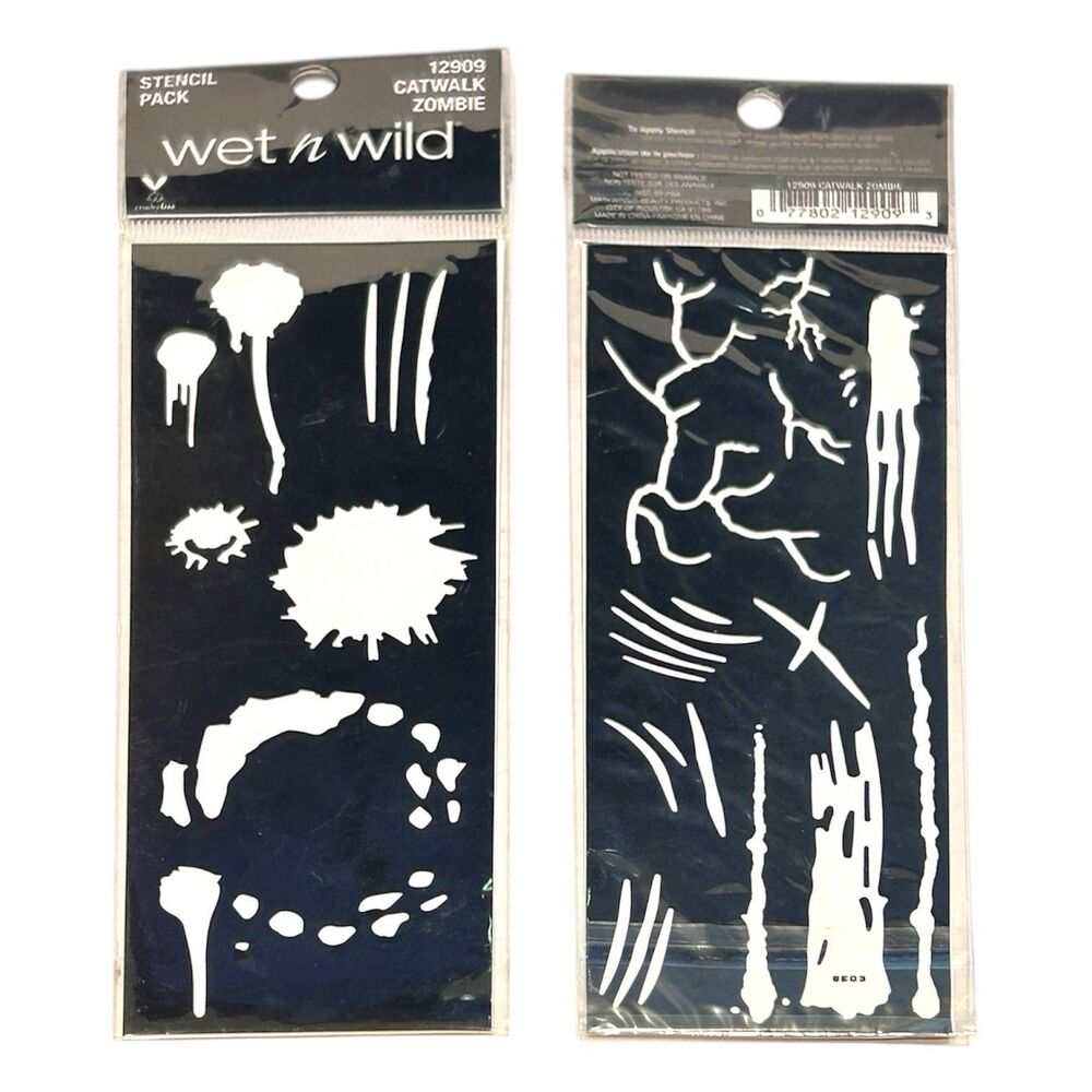2x Wet n Wild Stencil Pack Catwalk Zombie 12909